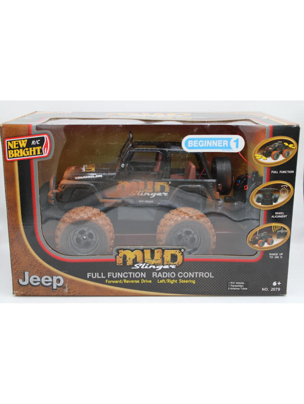 New In Box New Bright R/C Mud Slinger Full Function Radio Control Jeep 2079